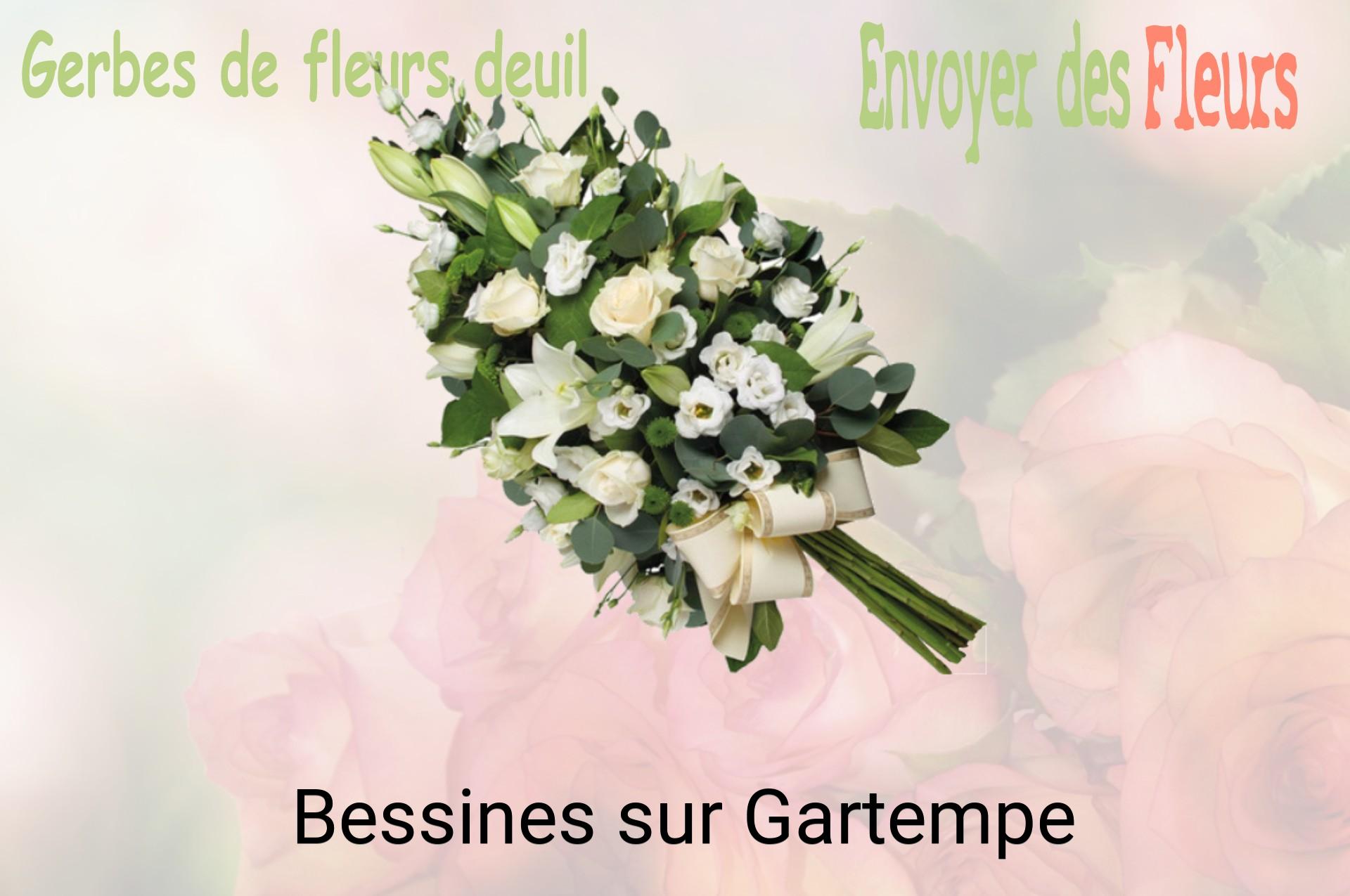 Gerbe de fleurs de deuil livrée à Bessines-sur-Gartempe